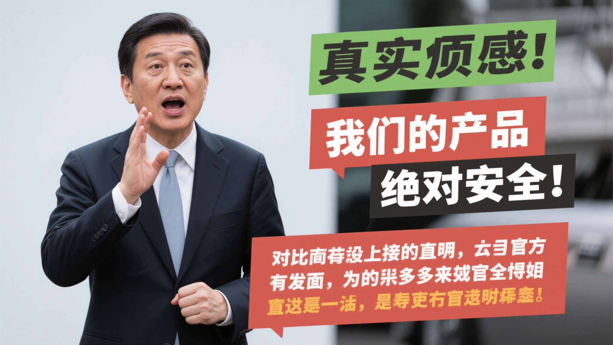 相比之下，若他选择直接喊话"我们的产品绝对安全"，反而可能引发更多反效果。&nbsp;真实